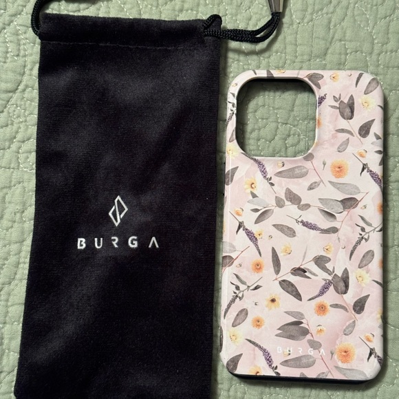 Burga Accessories - Burga 13 Pro IPhone“Sunday Brunch” Phone Case with Velvet Pouch.